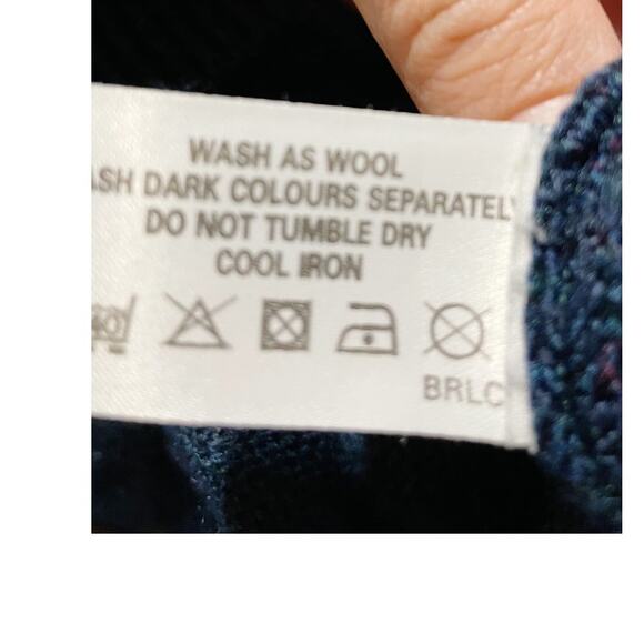 💙 Antartex Weekend Vintage Blue Knit Sweater Women’s (Menswear-Inspired L) - Picture 3 of 5